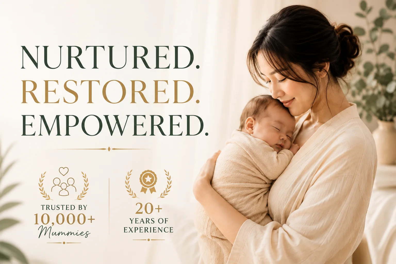 Haven & Heal — Nurtured. Restored. Empowered. Trusted by 10,000+ mummies with 20+ years of experience